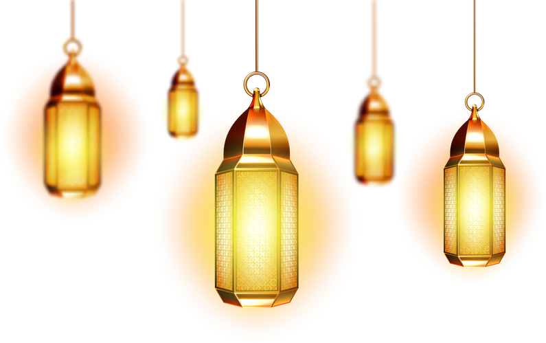 Realistic Islamic lamps